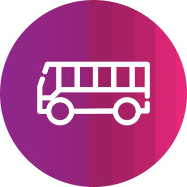 otobüs simge vektör çizim