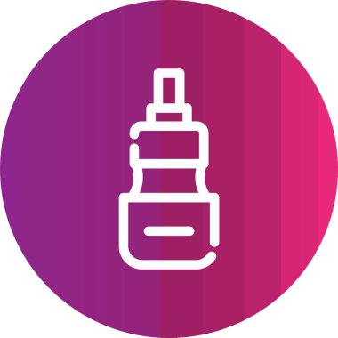 Bir daire içinde sıvı sabun şişesi, düz stil simgesi