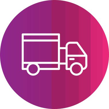 vektör van simgesi çizimi