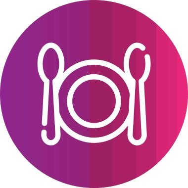 Bir restoran yemek ikonu çizimi