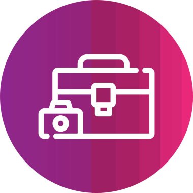 Çanta simgesinin vektör illüstrasyonu