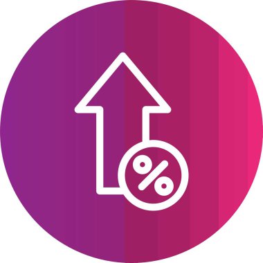 vektör yüzdesi düz daire simgesi