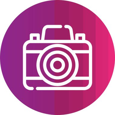 Kamera simgesinin vektör illüstrasyonu