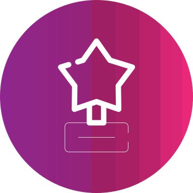 Yıldız ikonu olan bir yıldız. vektör illüstrasyonu