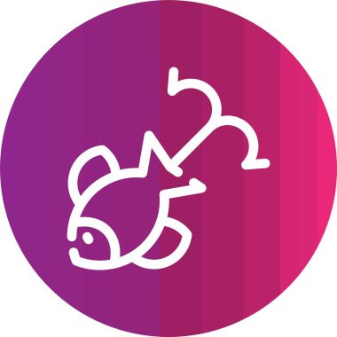 balık simgesi vektör illüstrasyonu