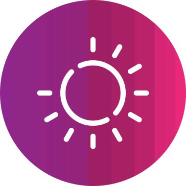 Güneş simgesinin vektör illüstrasyonu