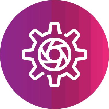 Kişisel ve ticari kullanım için dişli vektör illüstrasyon simgesi simgesi çizimi..