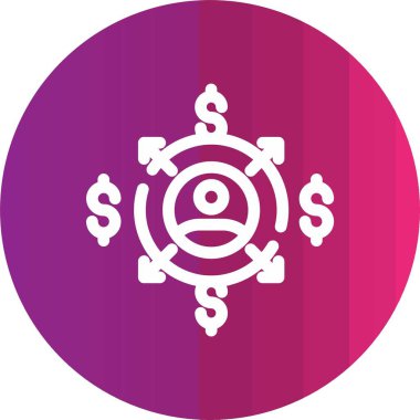 Eşsiz para birimi dolar vektör simgesi