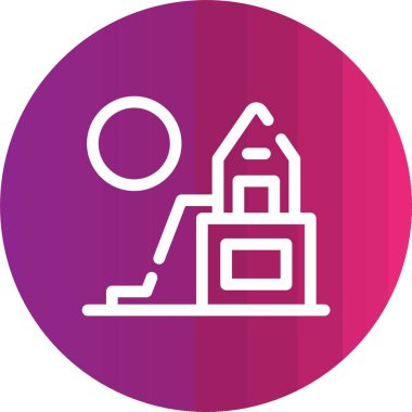 Bir okul simgesinin vektör illüstrasyonu