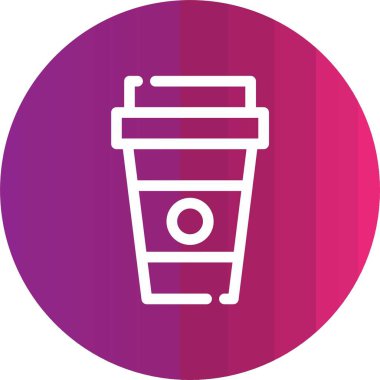 Kahve fincanı simgesinin vektör çizimi