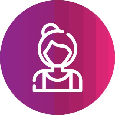 kadın simge vektör illüstrasyonu