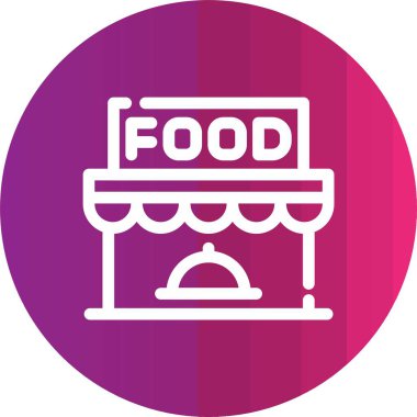 yiyecek ikonu vektör illüstrasyonu