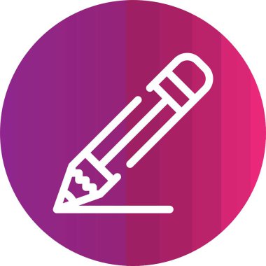 Soyut arkaplan grubunda kalem simgesi izole edildi