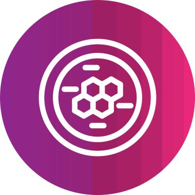 Bir bal peteği simgesinin vektör çizimi