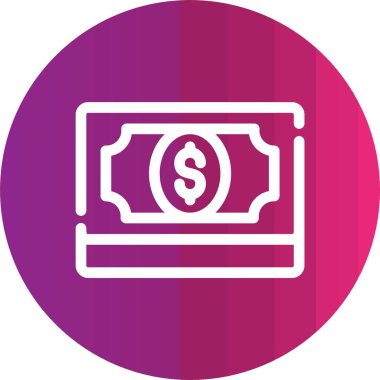 Dolar vektör simgesi modern basit illüstrasyon