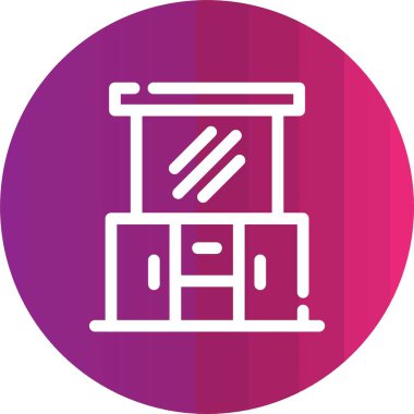 Modern yapı simgesinin vektör illüstrasyonu