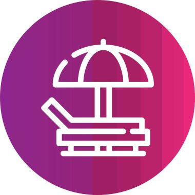 şemsiye simgesi vektör illüstrasyonu