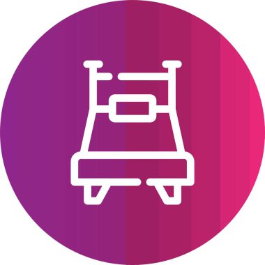 Sandalye. Web simgesi vektör illüstrasyonu