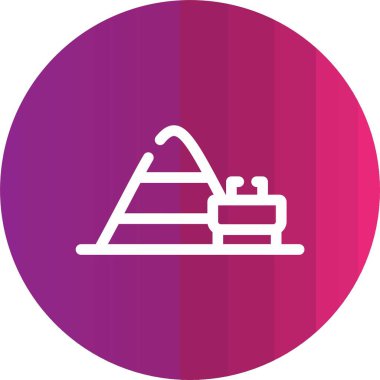 vektör kek simgesi, basit illüstrasyon