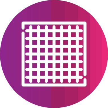 Beyaz çerçeveli bir dairenin mor simgesinin vektör çizimi