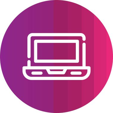 Dizüstü bilgisayar simgesi vektör çizimi
