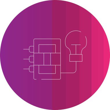 Benzersiz elektrik dolgu vektör simgesi