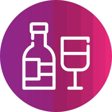 Şişe simgesinin vektör illüstrasyonu