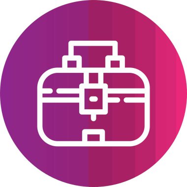 Seyahat çantası simgesinin vektör illüstrasyonu