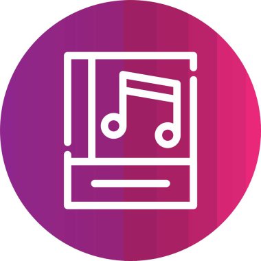 müzik notası ikon vektör illüstrasyonu