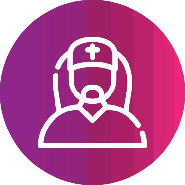 Hemşire simgesinin vektör illüstrasyonu