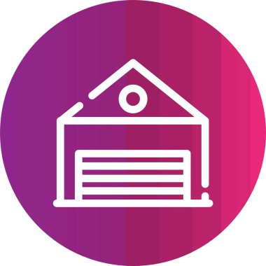 Depo Web simgesi, vektör illüstrasyonu