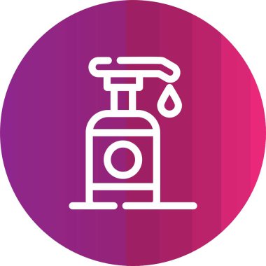 Temizleme makinesi simgesinin vektör illüstrasyonu