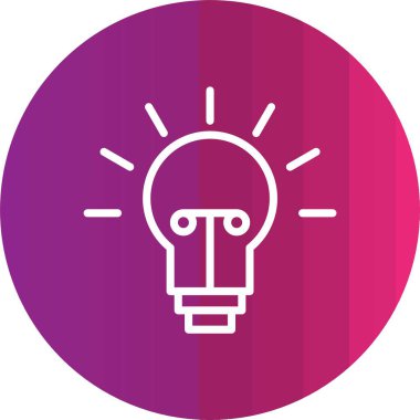 Bir fikrim var. Web simgesi basit illüstrasyon