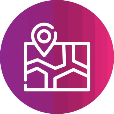 Vektör konumu simge illüstrasyonu