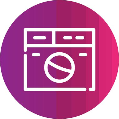 Mutfak makinesi ikon vektör illüstrasyonu