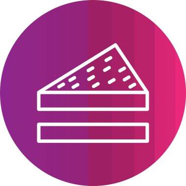 Kek. Web simgesi basit illüstrasyon