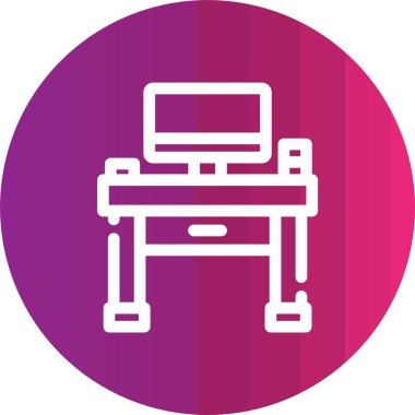 Masa. Web simgesi basit illüstrasyon