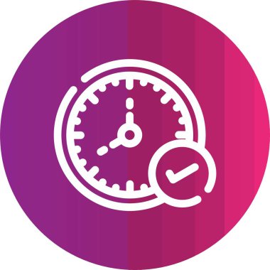 Vektör illüstrasyonu, saat basit tasarımı