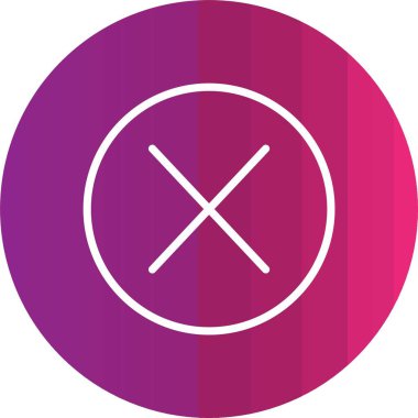 Bir çapraz simgenin vektör illüstrasyonu