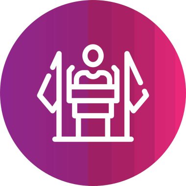 Sırt çantası simge vektör çizim