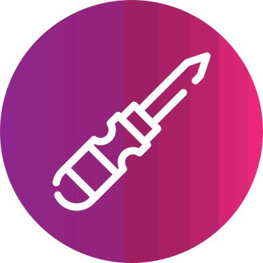 Güzel Tornavida Glyph Vektör Simgesi