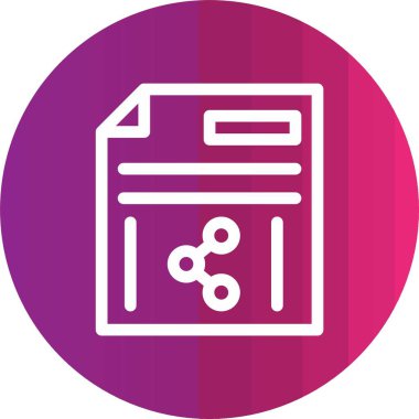 Belge modern simgesinin vektör illüstrasyonu