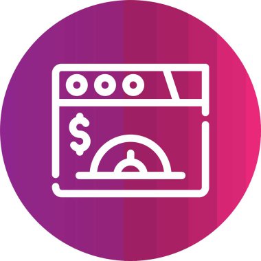 Para için. Web simgesi basit illüstrasyon