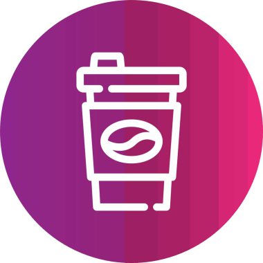 Kahve fincanı simgesinin vektör çizimi