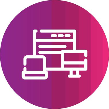 Bilgisayar simgesinin vektör illüstrasyonu