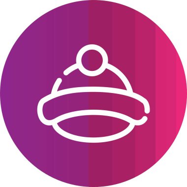 Bir Noel şapkası simgesinin vektör illüstrasyonu