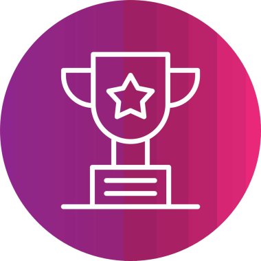 Kupa simge vektör çizim