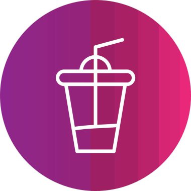 Bir içecek simgesinin vektör illüstrasyonu