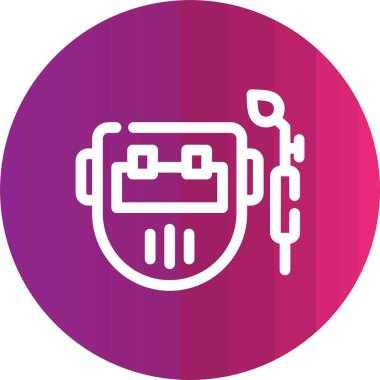 Bir robot simgesinin vektör illüstrasyonu