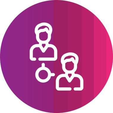 Kişisel ve ticari işler için vektör iş insanları simgesi.